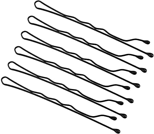 Stylish Black Metal Bobby Pins for Women - 24pcs, Perfect for Buns & Updos