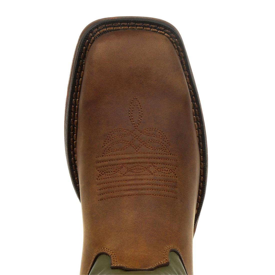 Rebel Coffee & Cactus Western Boots - Women's Pull On Cowboy Boots for Country Dancing, Rodeo & Casual Wear