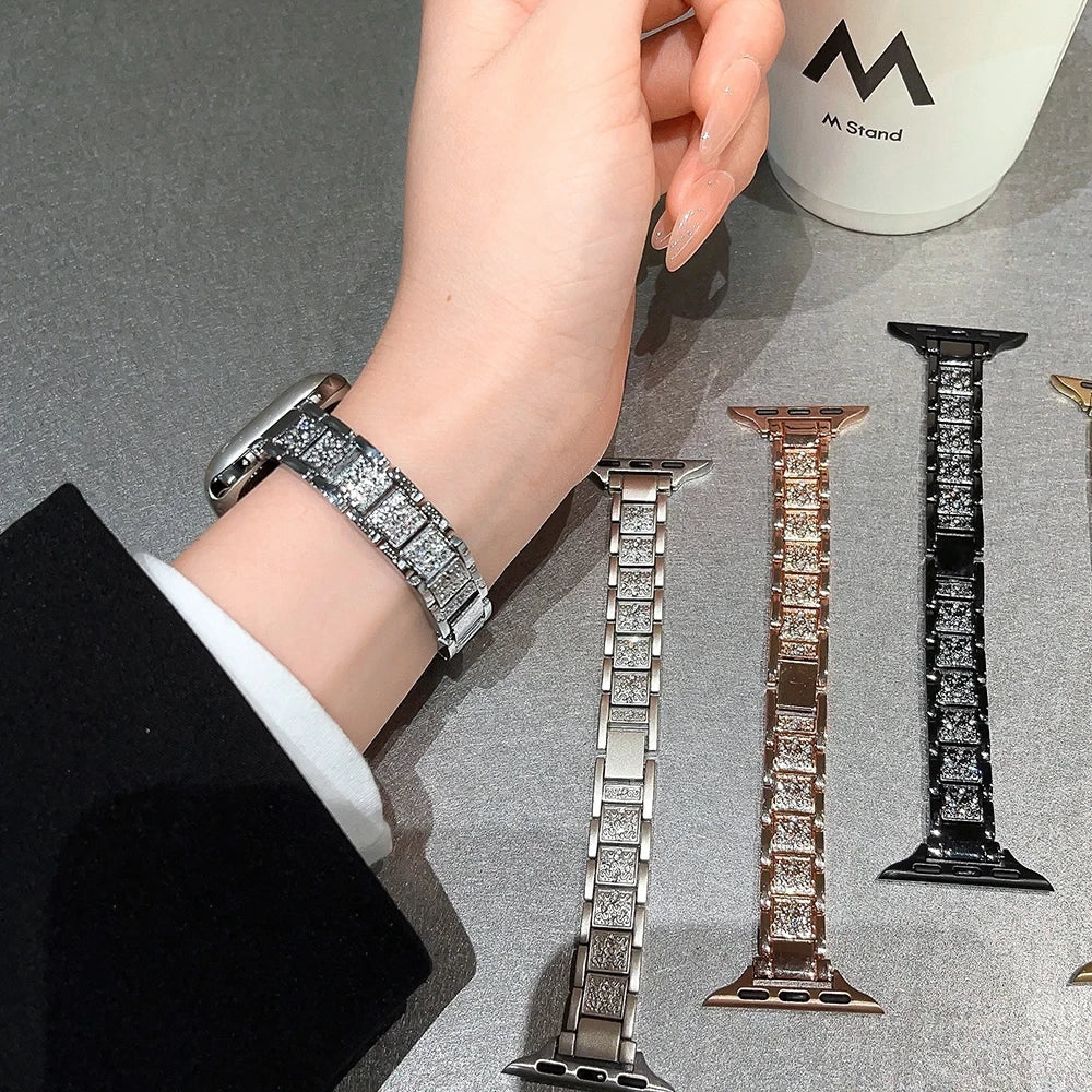 EleganteSync Stylish Apple Watch Band for Women - Fashionable & Comfortable Replacement Strap for Workouts, Office & Everyday Wear