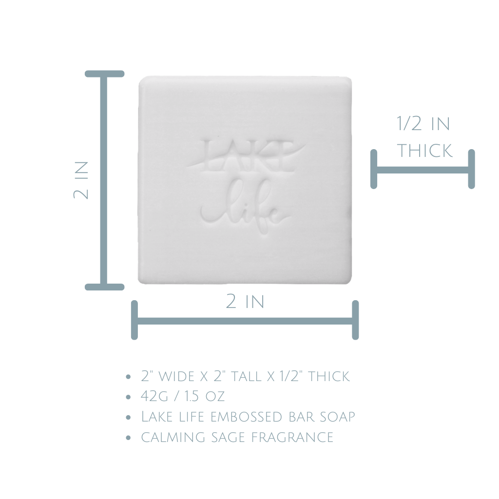 Lake Life ~ Natural Body Bar Soap 1.5oz (42g) - Handmade Organic Soap for Sensitive Skin, Moisturizing & Gentle Cleansing - Perfect for Camping, Travel & Everyday Use