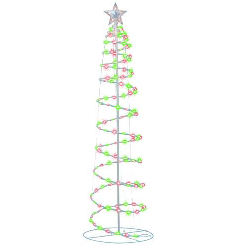 6 Ft Pre-Lit Spiral Christmas Tree with Warm White LED Lights - Perfect for Indoor Holiday Decor, Living Room, and Office Festive Display