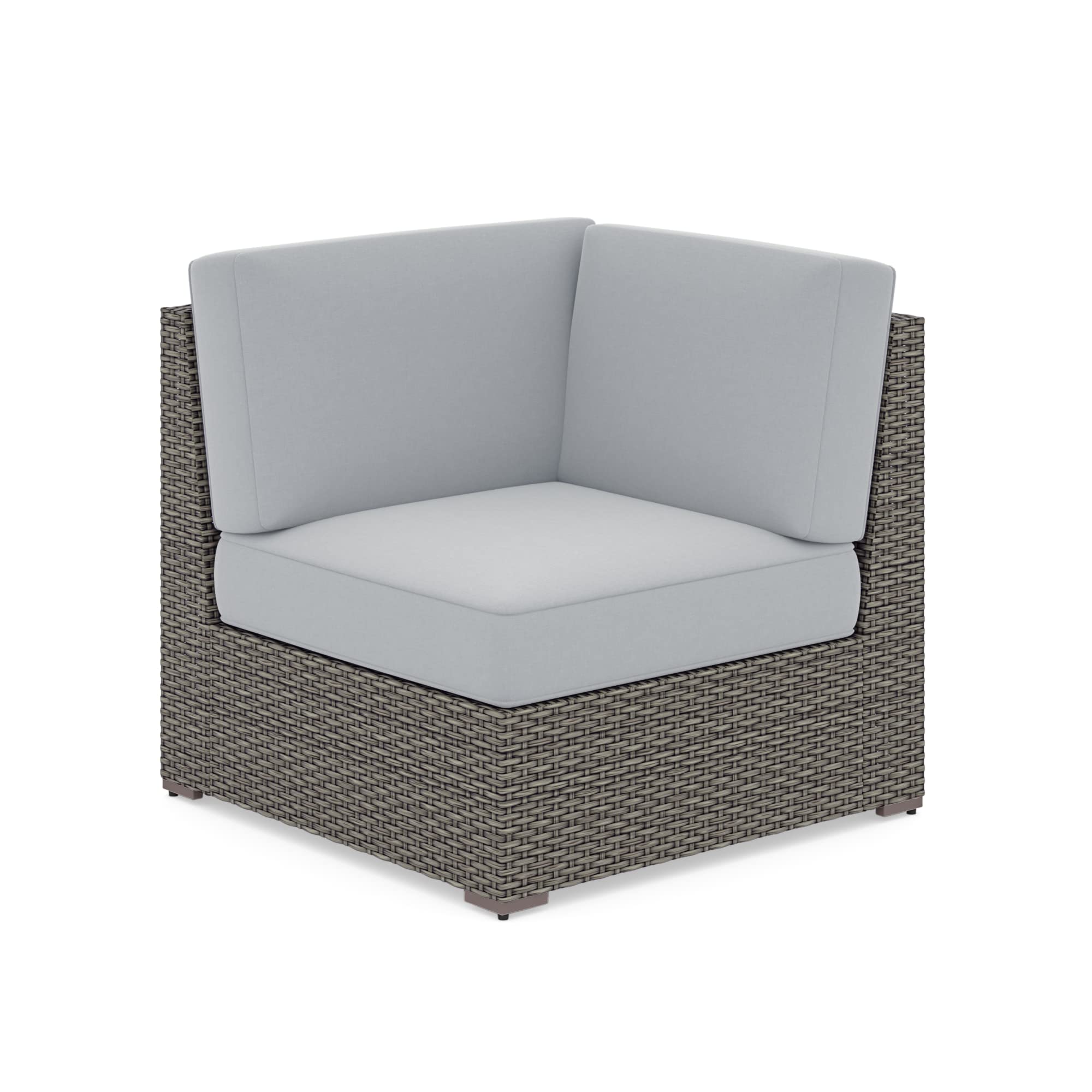 Homestyles 6801-12 Boca Raton Outdoor Sectional Side Chair - Weather-Resistant Grey/Brown Patio Furniture for Poolside, Garden & Backyard Relaxation
