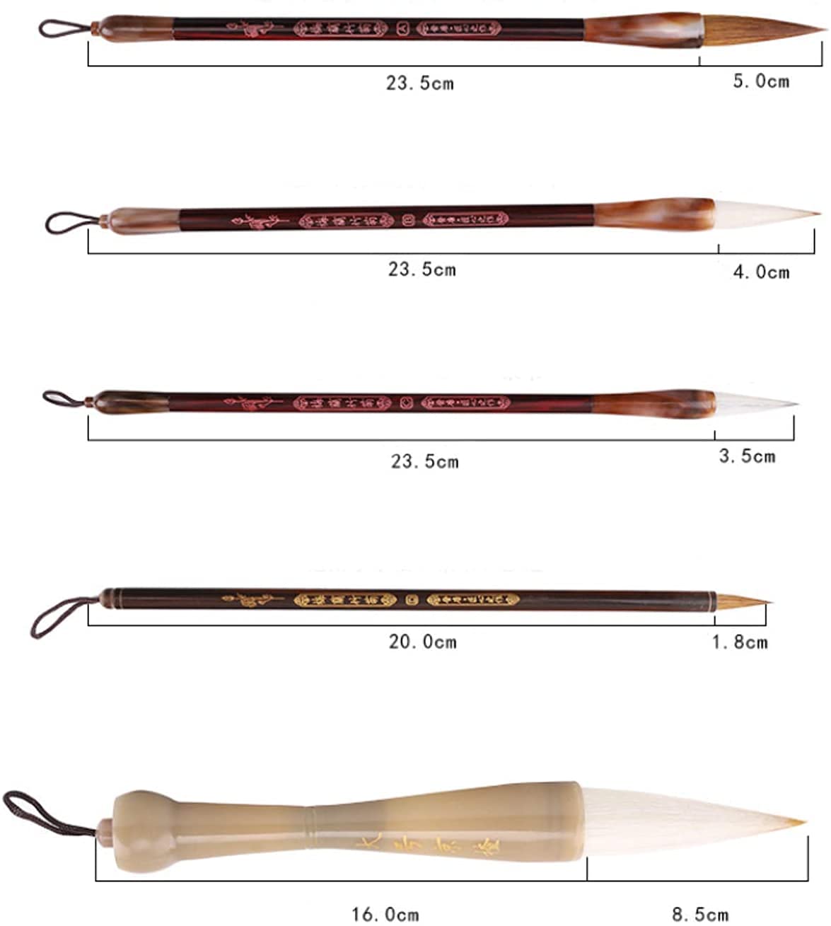 Premium Chinese Calligraphy Brush Set - Professional Calligraphy Pens, Drawing & Painting Brushes for Artists - Ideal for Traditional Calligraphy, Watercolor Painting & DIY Art Projects (Color: B)