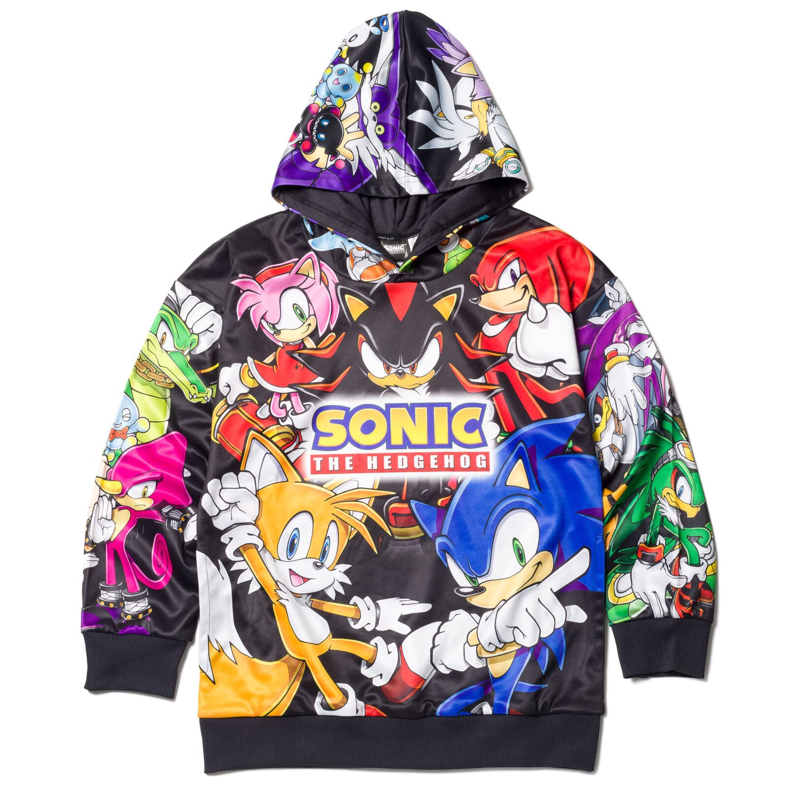Sonic the Hedgehog Tails & Shadow Fleece Pullover Hoodie for Kids - Soft & Warm Unisex Sweatshirt for Boys & Girls - Perfect for Cosplay, Halloween & Everyday Wear