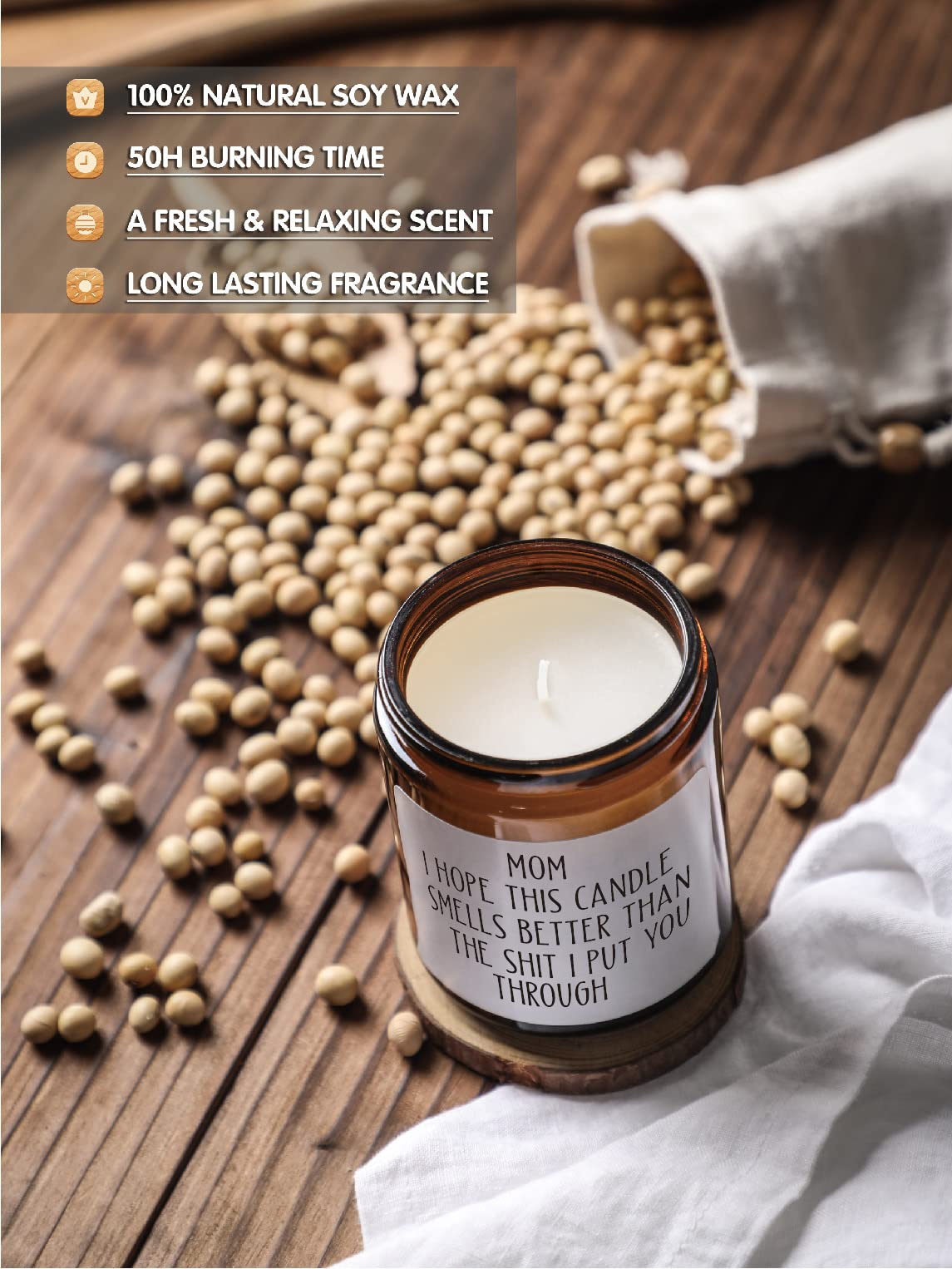 Best Mother's Day Gifts for Mom - Scented Candles for Women | Thoughtful Birthday & Christmas Presents from Daughter or Son | Perfect for Relaxation, Spa Nights & Home Decor