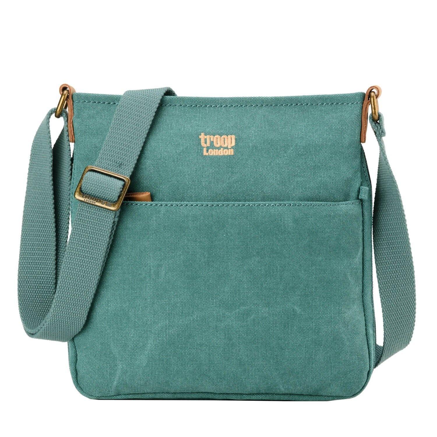 Troop London Classic Canvas Crossbody Bag for Men & Women - Stylish & Durable Shoulder Bag for Travel, Work & Everyday Use