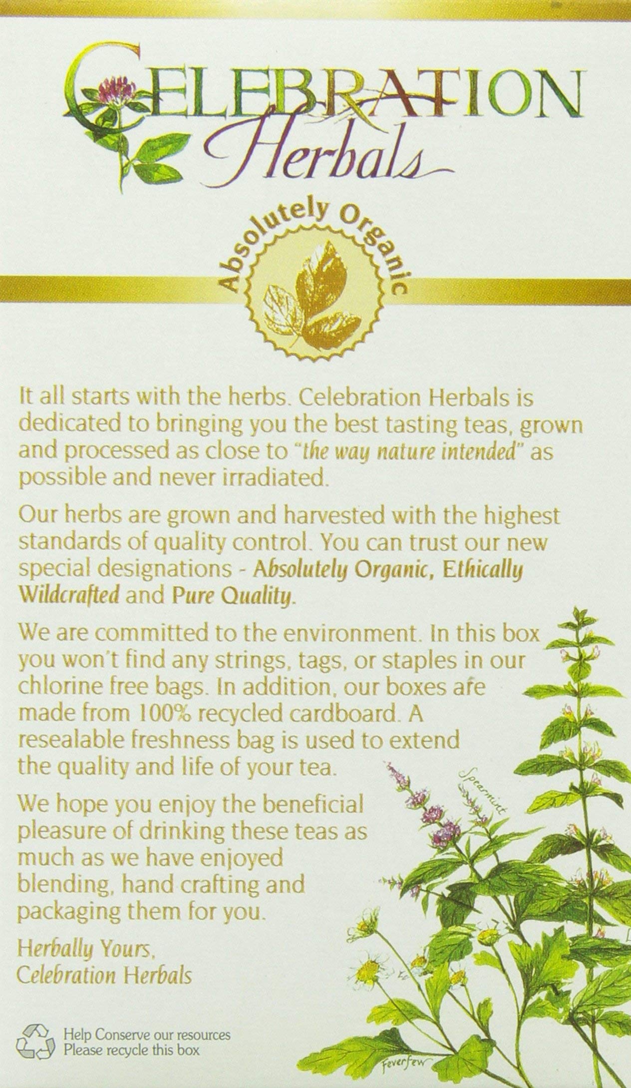 Organic Ginger Root Tea by CELEBRATION HERBALS - 24 Tea Bags | Caffeine-Free Herbal Tea for Digestion & Nausea Relief | Perfect for Morning Wellness & After-Meal Comfort