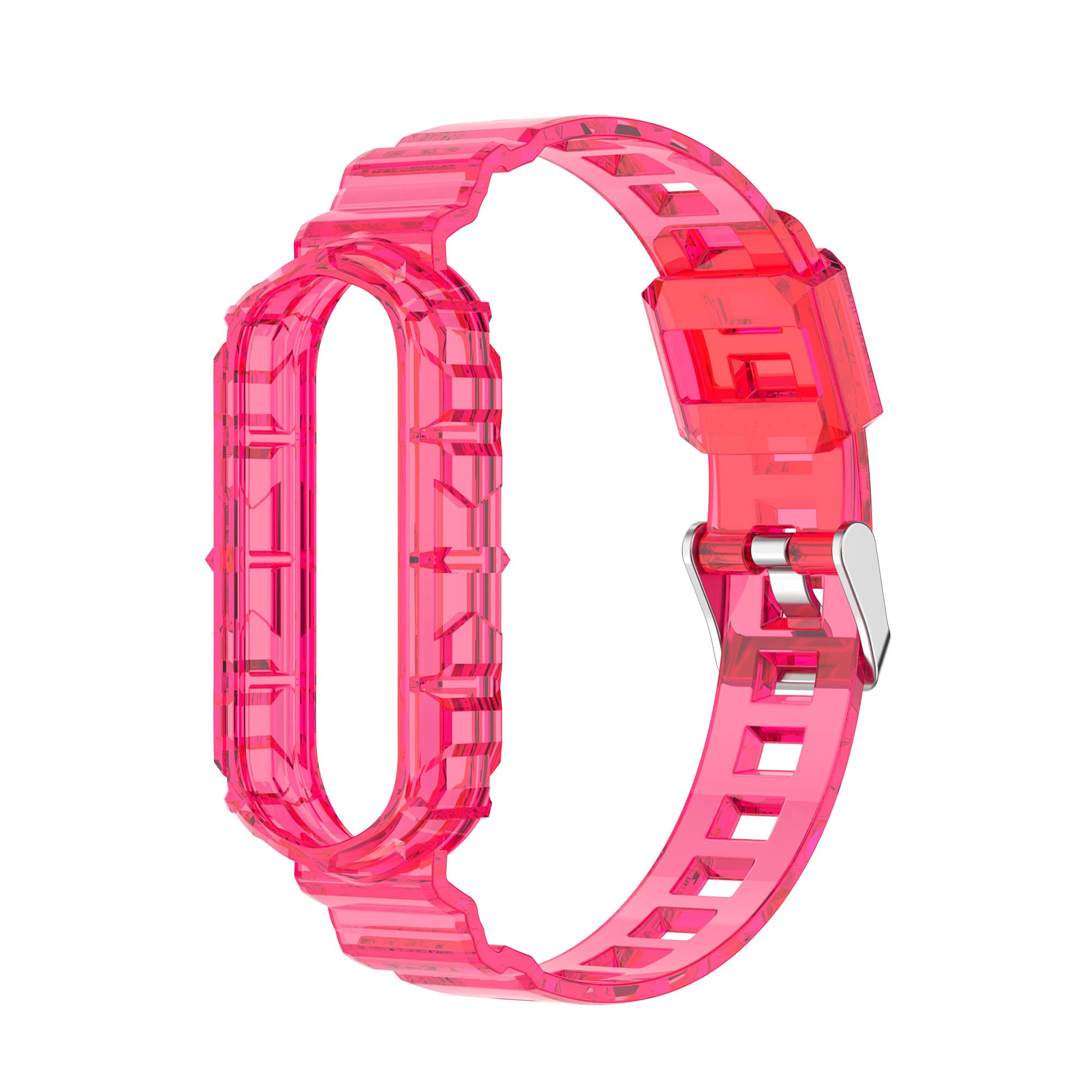 Premium Soft Silicone Replacement Band for Xiaomi Mi Band 7/6/5 & Amazfit Band 5 - Breathable Sport Wristband with Metal Buckle - Perfect for Running, Gym Workouts & Daily Wear