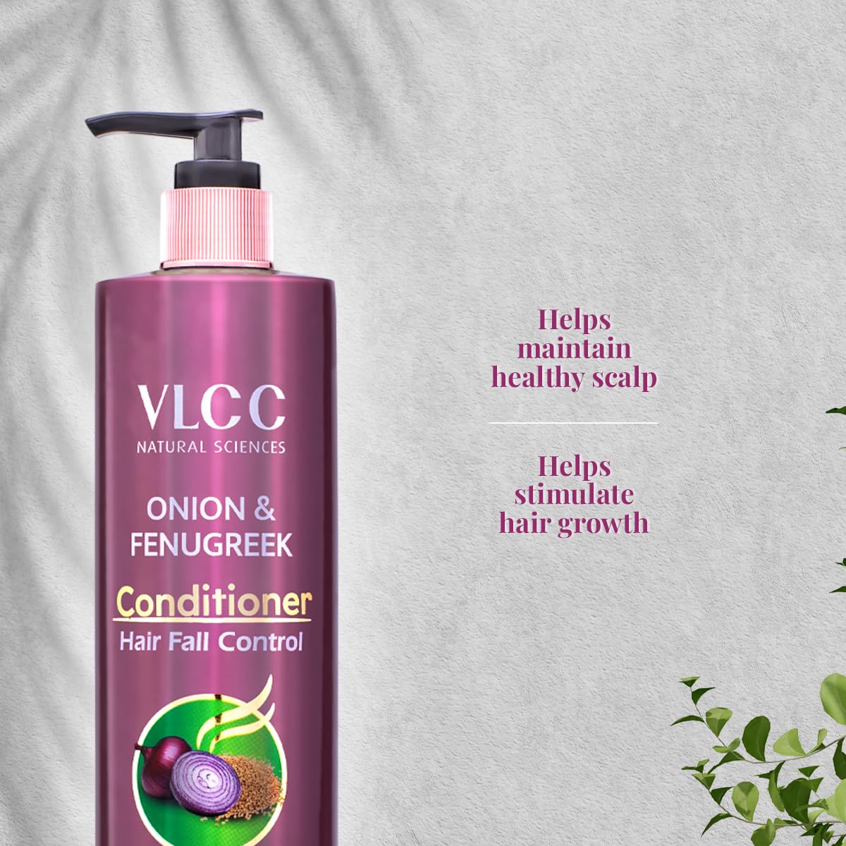 VLCC Onion & Fenugreek Hair Conditioner 200ml - Sulfate & Paraben Free with Natural Ingredients for Soft, Smooth & Breakage Control - Perfect for Dry, Damaged Hair Care & Daily Nourishment