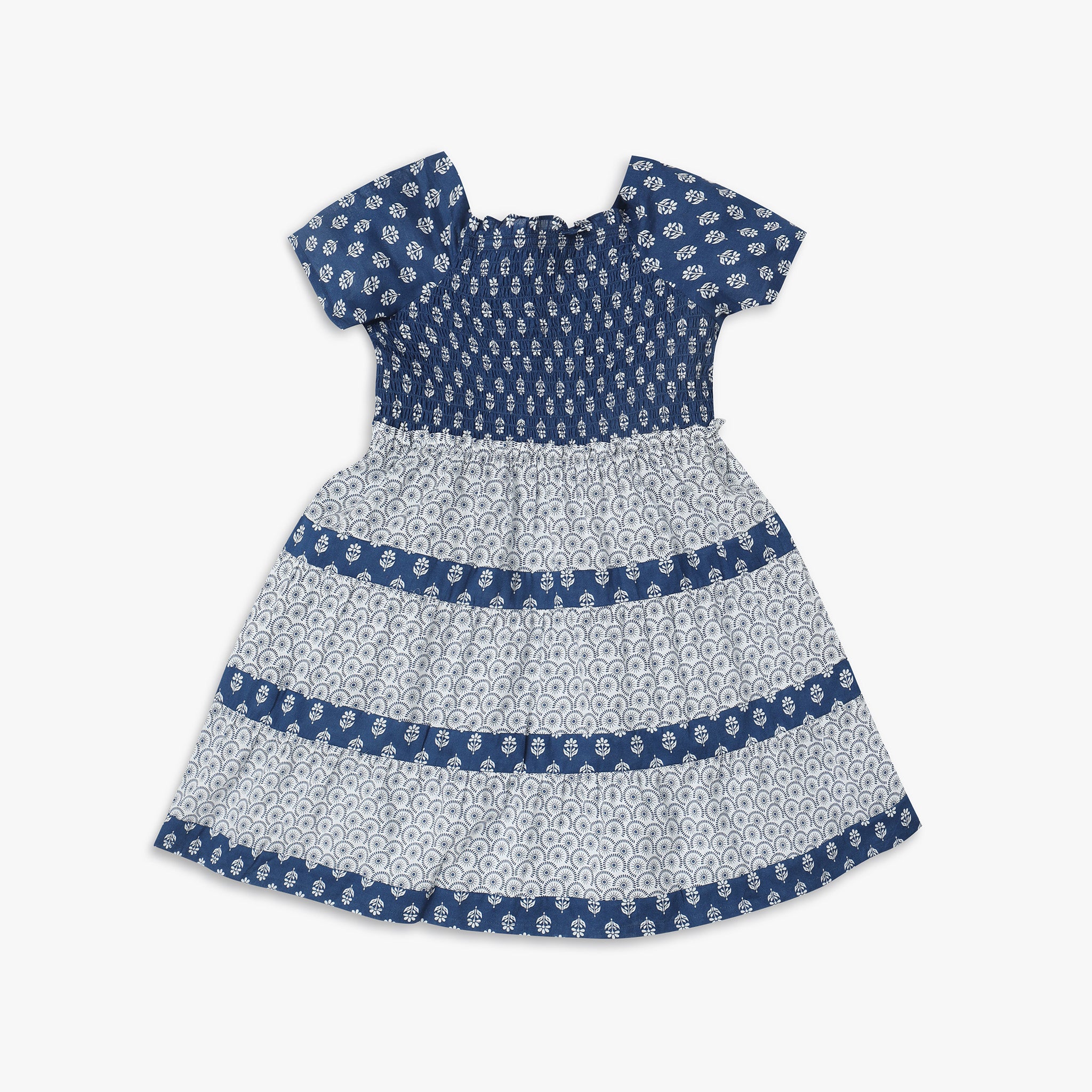 Girl's Regular Fit Printed Frock Dress - Cute & Comfortable Cotton Dress for Kids, School, Parties & Special Occasions
