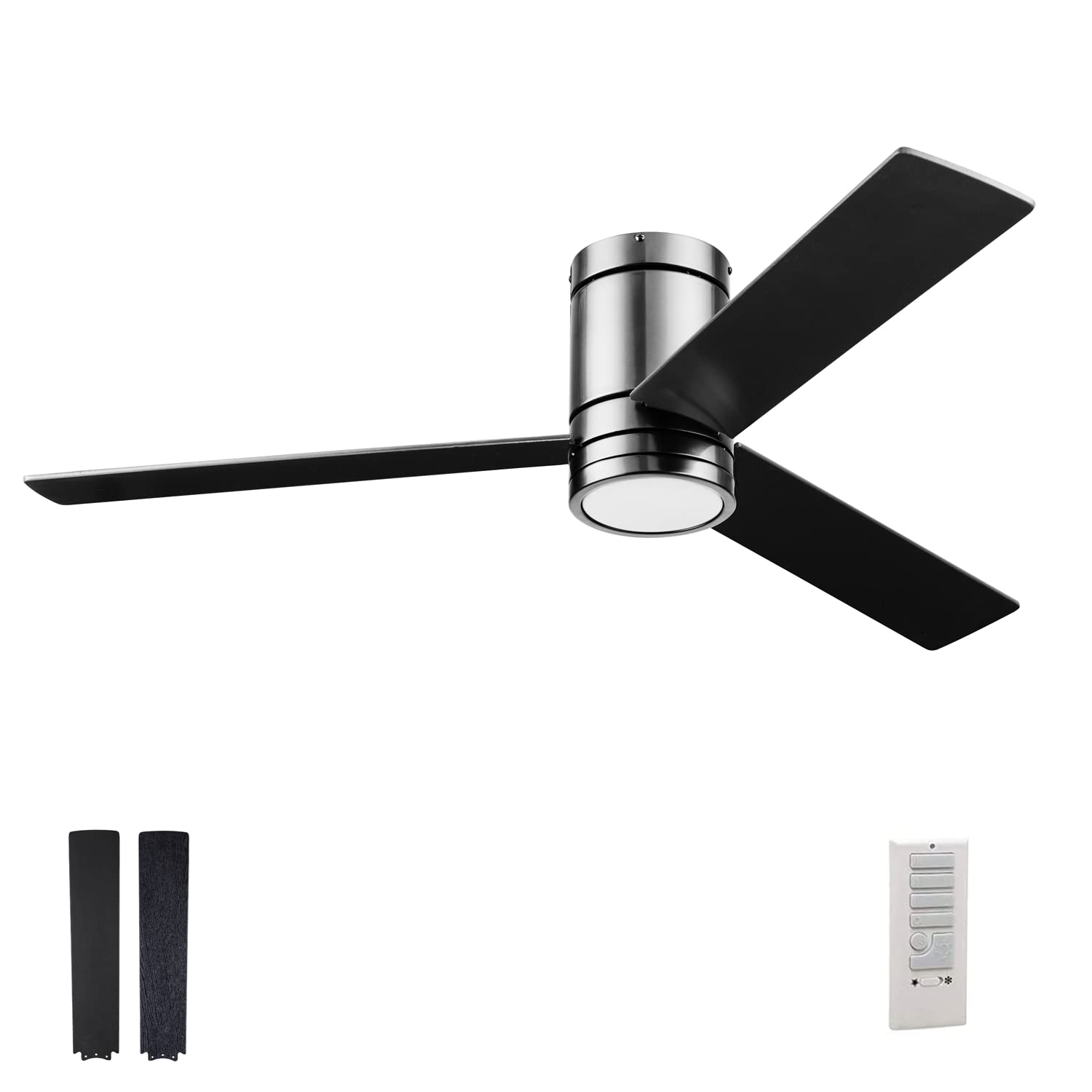 Prominence Home 51465-01 Espy 52-Inch Gun Metal Ceiling Fan with Light - Perfect for Living Room, Bedroom & Outdoor Patio Cooling