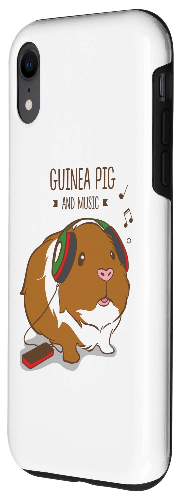 Funny Guinea Pig iPhone XR Case - Cute Rodent Design with Music Notes - Perfect for Pet Lovers & Music Fans - Great Gift for iPhone XR Users