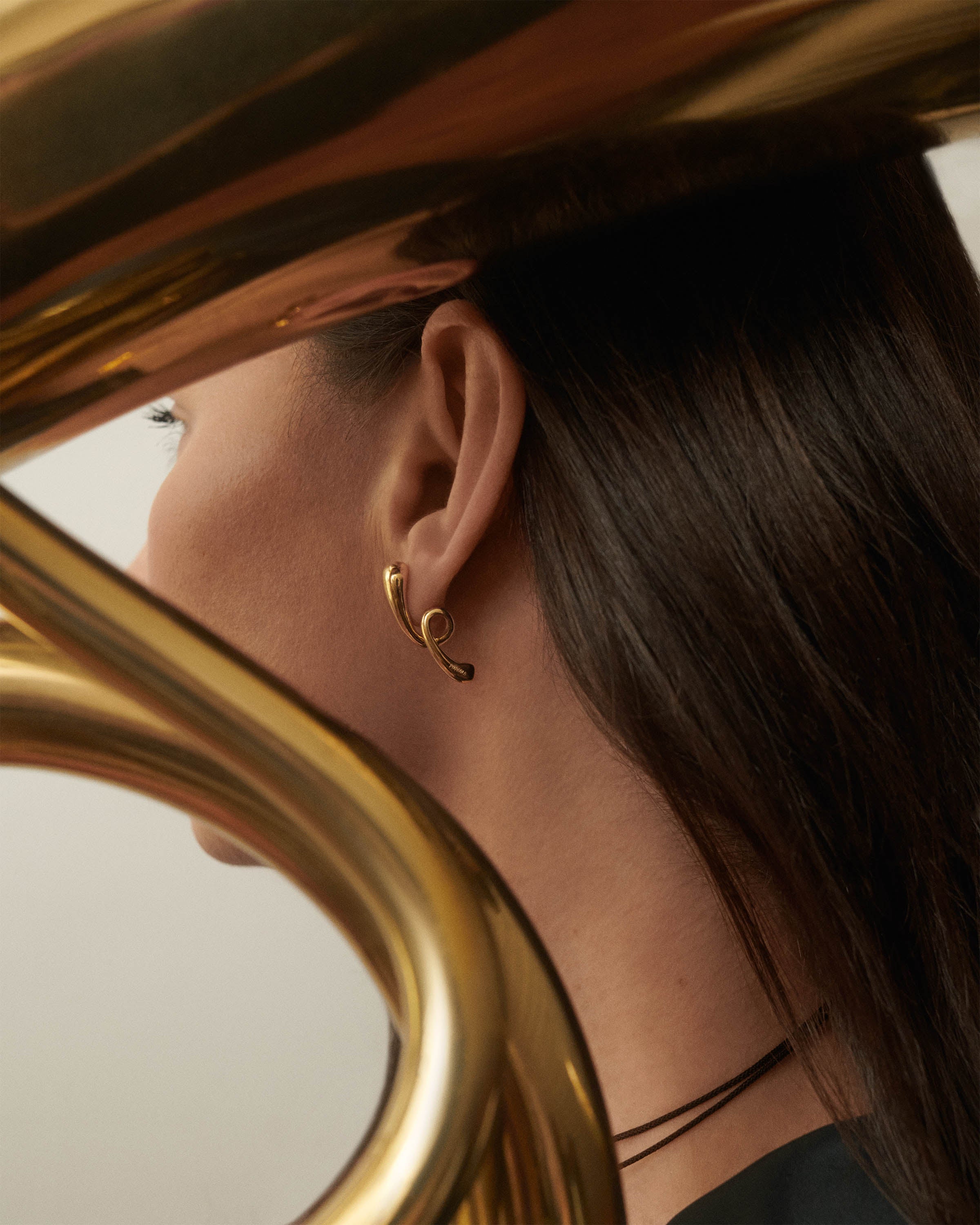 GRID 6 Orbit Earrings for Women - Minimalist Gold Hoop Earrings for Everyday Wear | Perfect for Office, Date Night & Casual Outfits