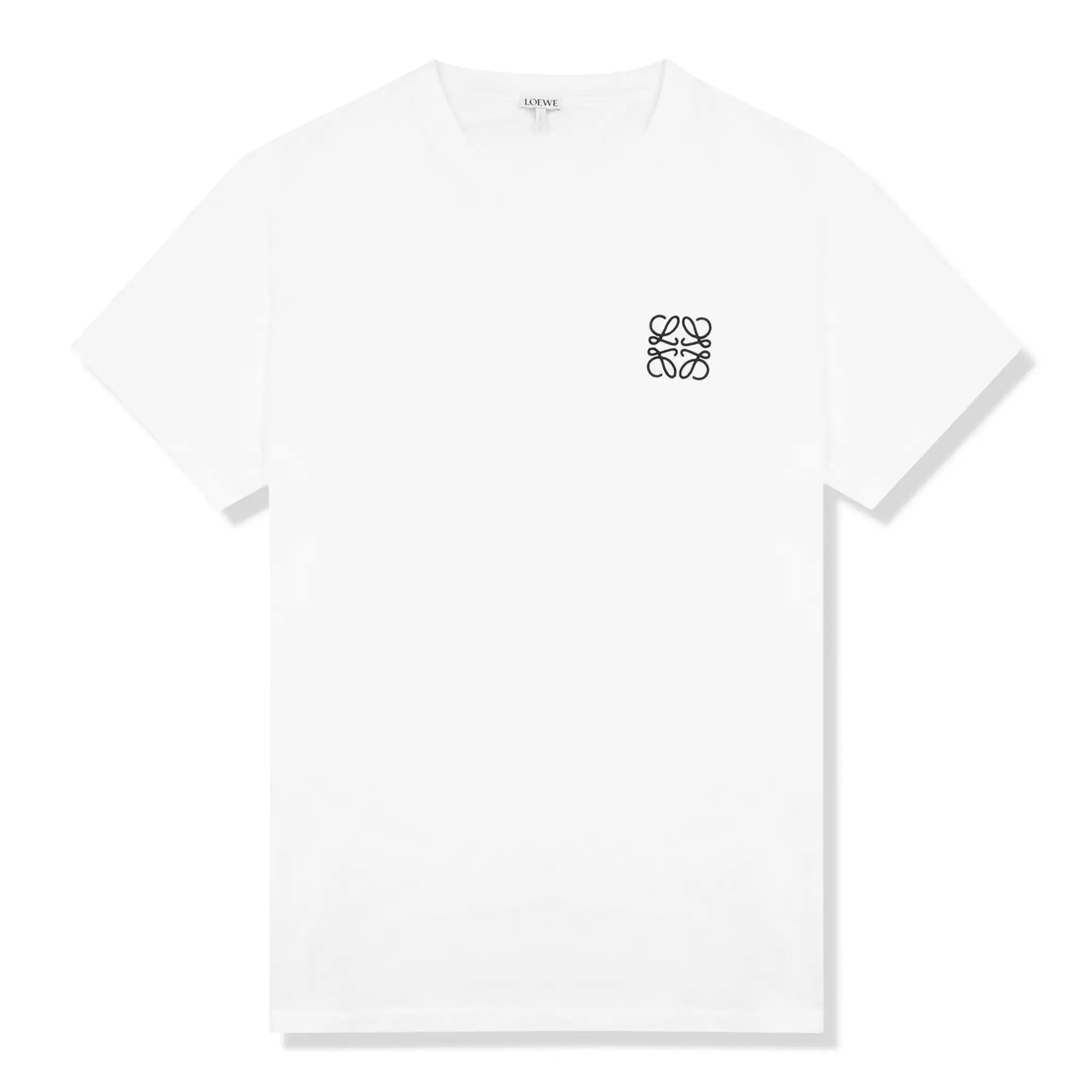 Loewe Anagram Chest Logo White T-Shirt for Men - Stylish Casual Cotton Tee for Everyday Wear, Street Style & Outfits