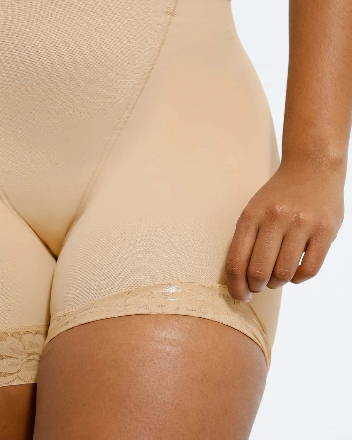 AirSlim® Mid Rise Lace Butt Lifting Shorts for Women - Shapewear for Tummy Control & Booty Enhancement - Perfect for Gym, Yoga & Everyday Wear
