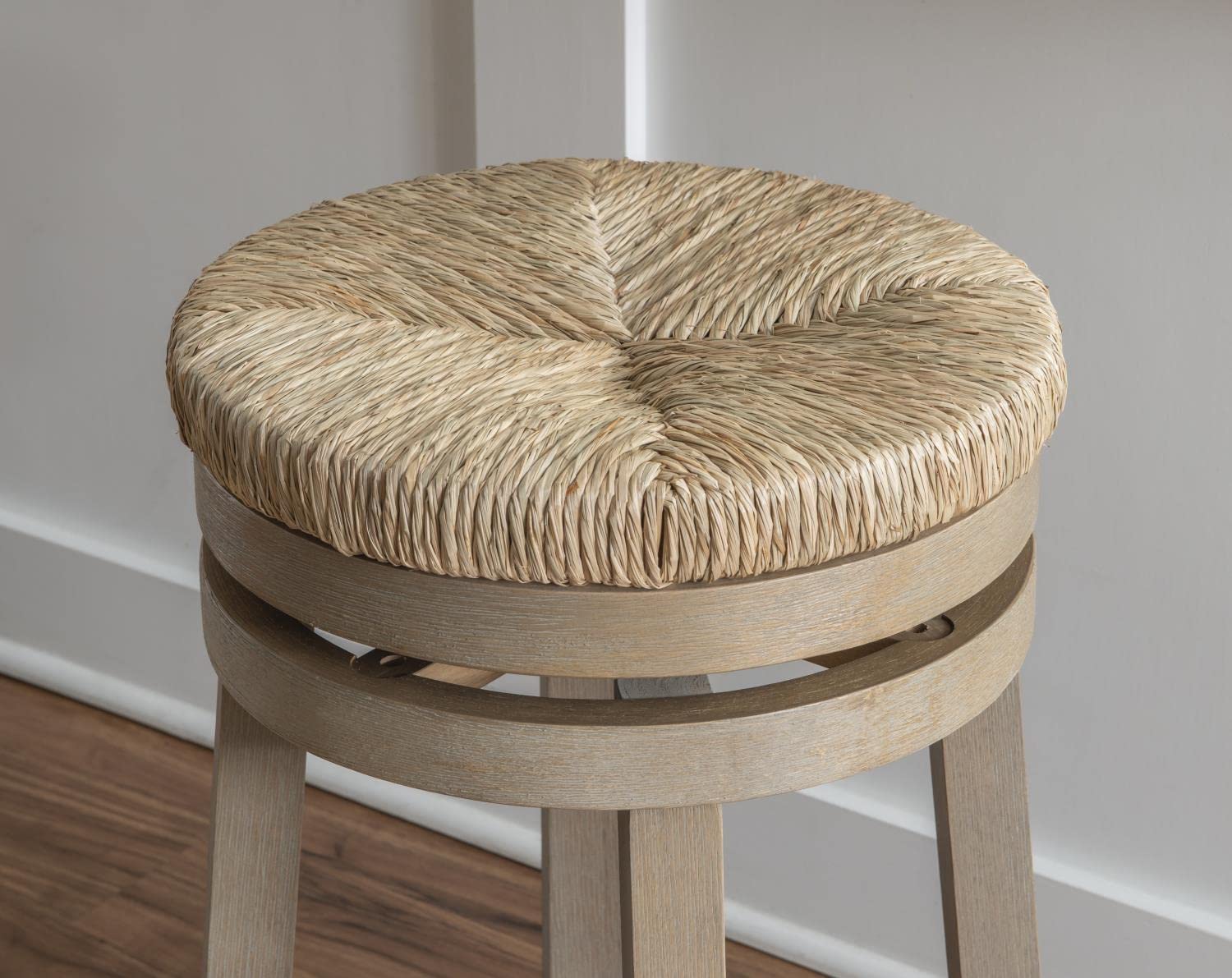 Powell Furniture Maya Swivel Counter Stool - Natural Wood Bar Stool with 360° Rotation for Kitchen Island, Breakfast Nook & Home Bar - Comfortable & Stylish Seating Solution