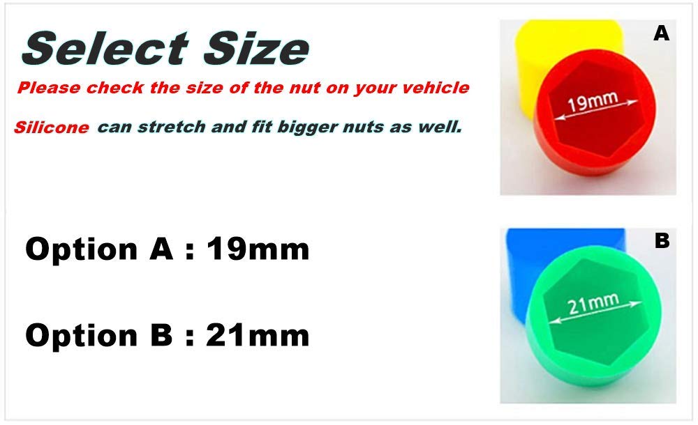 Durable Silicone Wheel Nut Bolt Cover Lug Nut Caps (Orange, 19mm) - Protect & Customize Car Rims for Trucks, SUVs & Off-Road Vehicles