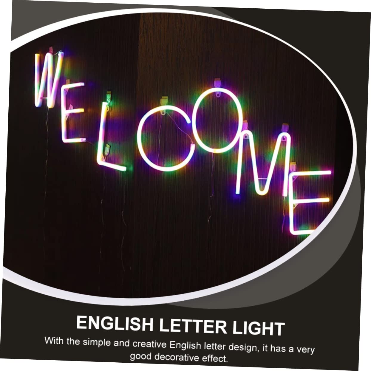 Artibetter 5-Piece LED Lighted Alphabet Letters - USB-Powered Neon Decor for Kids Room, Nursery, Wedding & Party Lighting - Ambient Night Light for Home & Bedroom