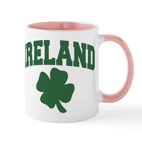 White/Pink Inside - Ireland Shamrock Mug