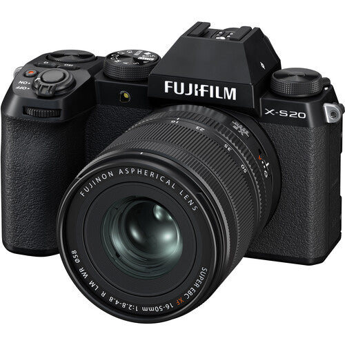 Fujifilm X-S20 Mirrorless Camera Body (Black) with XF16-50mm F2.8-4.8 R LM WR Lens Kit - Professional Photography, Vlogging & Travel Shooting