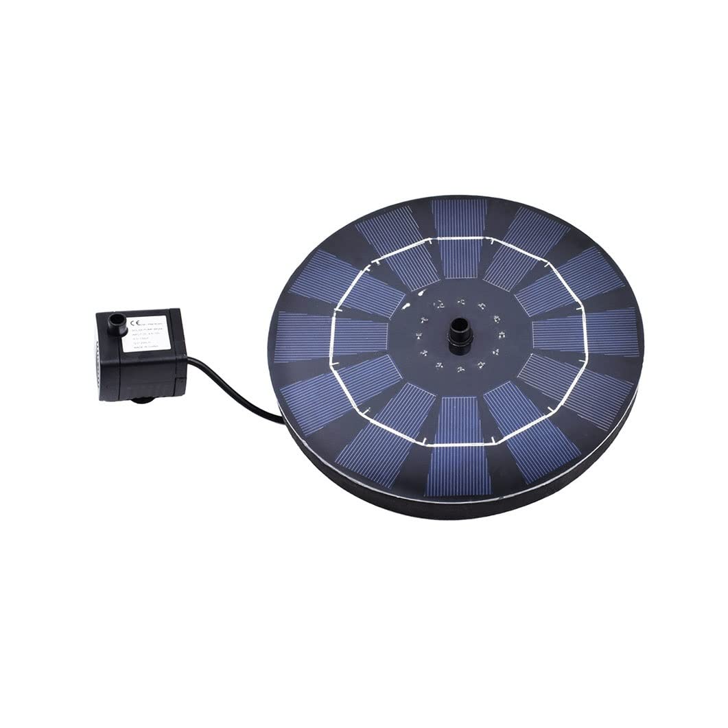 Feijia 2.5W Solar Bird Bath Fountain Pump with Nozzles - Solar Powered Water Pump for Bird Baths, Fish Tanks, Ponds, Gardens & Swimming Pools | Outdoor Decoration & Wildlife Attraction