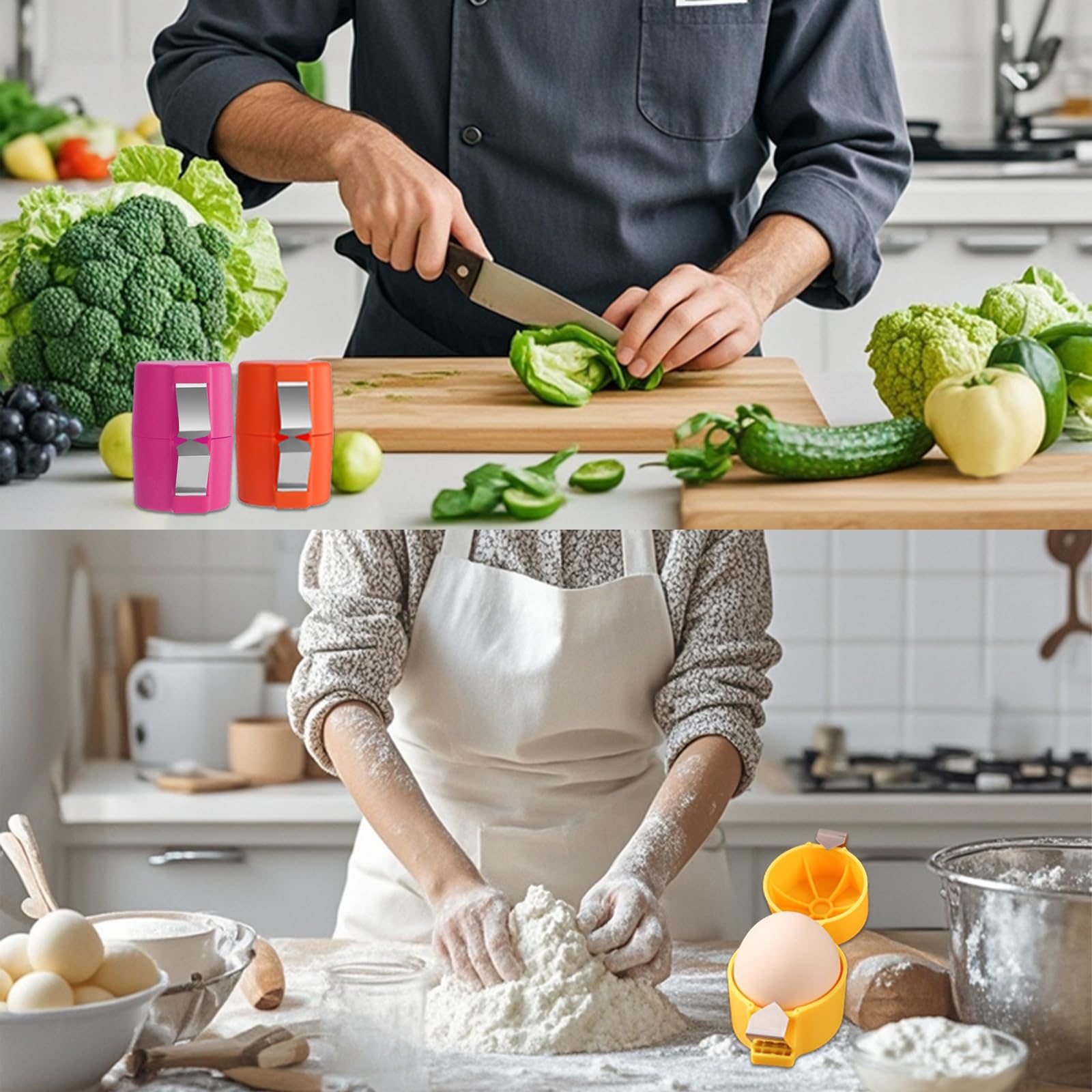 3Pcs Stainless Steel Egg Shell Opener - Egg Peeler & Cracker Tool for Hard Boiled & Raw Eggs | Kitchen Gadget for Breakfast, Baking & Cooking | Perfect for Deviled Eggs, Salads & Meal Prep