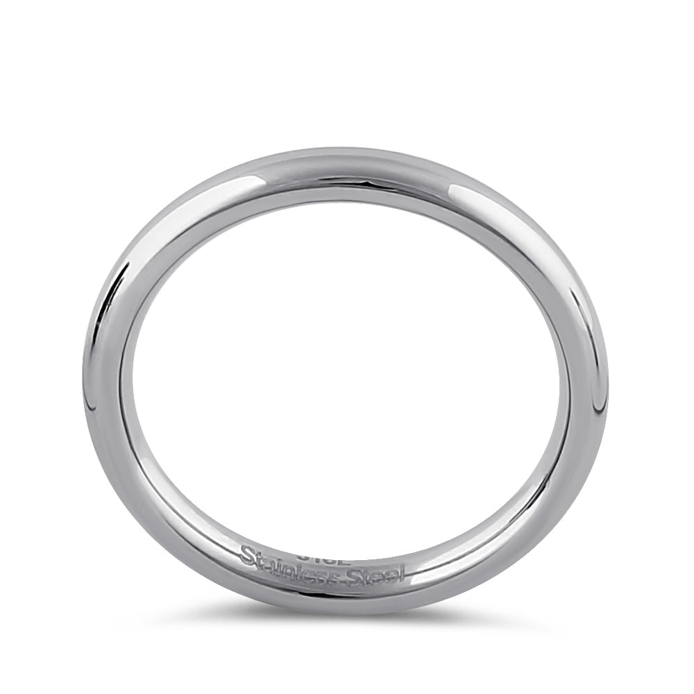 Polished 3mm Stainless Steel Men's Wedding Band Ring - Durable, Hypoallergenic & Comfort Fit for Everyday Wear, Anniversary & Special Occasions