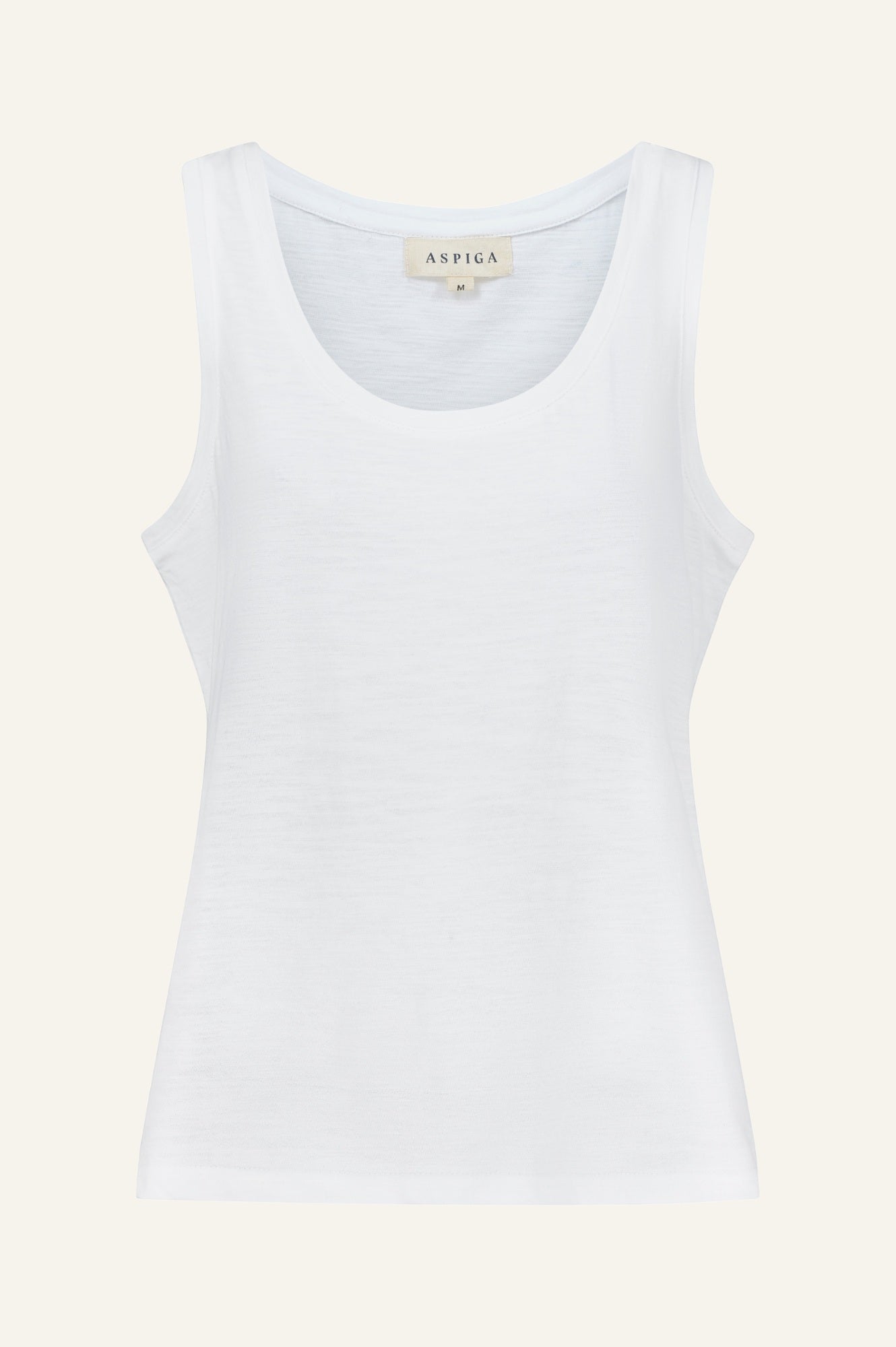 Organic Cotton Slub Vest for Women - Breathable & Comfortable Summer Tank Top - White | Perfect for Yoga, Beach, and Casual Wear