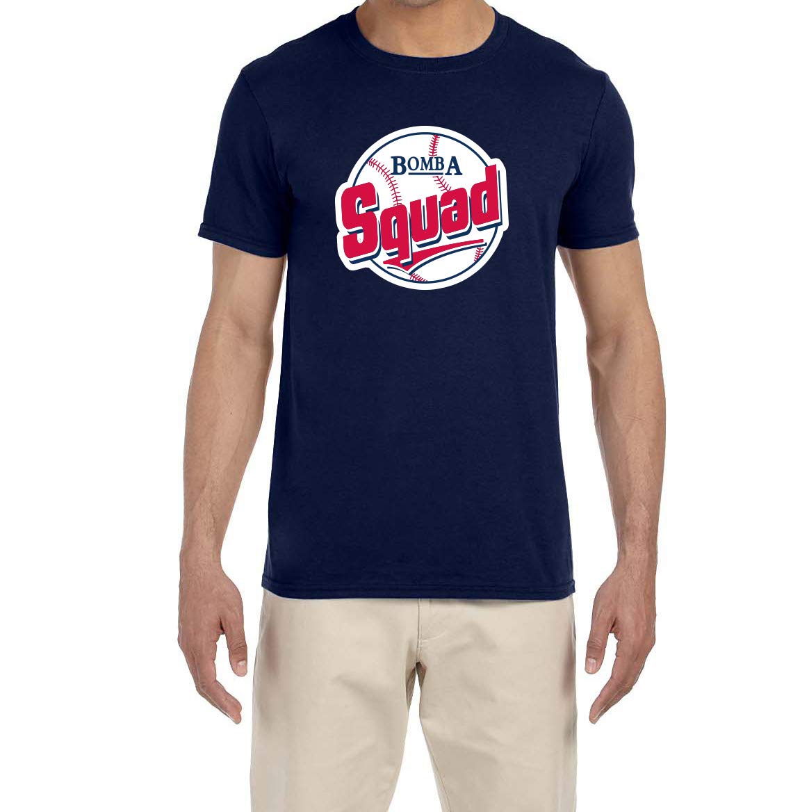 Tobin Clothing Navy Twins Bomba Squad Logo T-Shirt - Soft Cotton Graphic Tee for Men & Women - Perfect for Baseball Games, Casual Wear & Fan Apparel