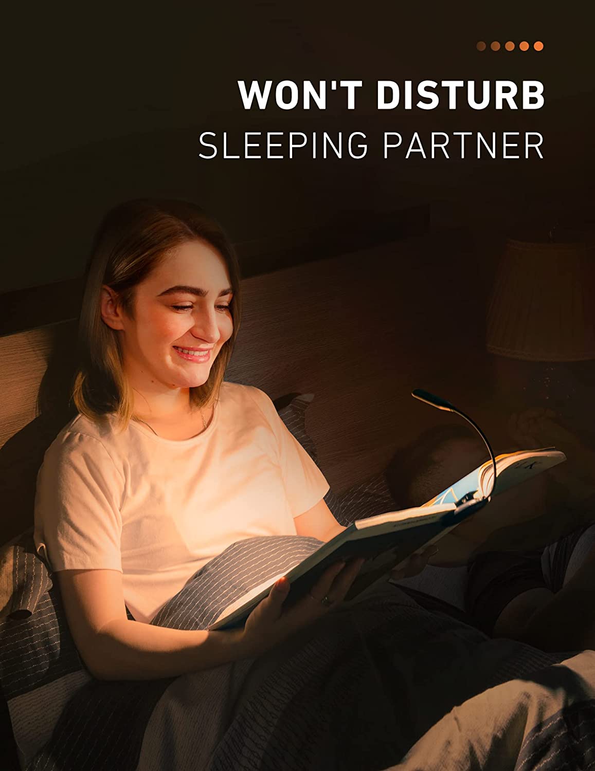 Rechargeable LED Book Light with 3 Color Temperatures - Clip On Reading Lamp for Night Reading, Studying, Travel - USB Powered Adjustable Brightness Light for Books, Kindle, Bedside Use
