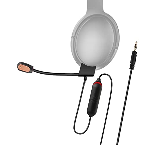 Bose QC35 QC35 II QC45 Replacement Boom Microphone Cable with Noise Cancelling & Mute Switch - Compatible with PC, Laptop, PS4, PS5, Xbox One Controller - Perfect for Gaming, Streaming & Online Meetings