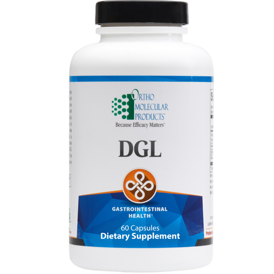 Ortho DGL Licorice Root Extract 60 Capsules - Supports Digestive Health & Soothes Stomach Discomfort - Ideal for Heartburn, Acid Reflux & Gut Wellness