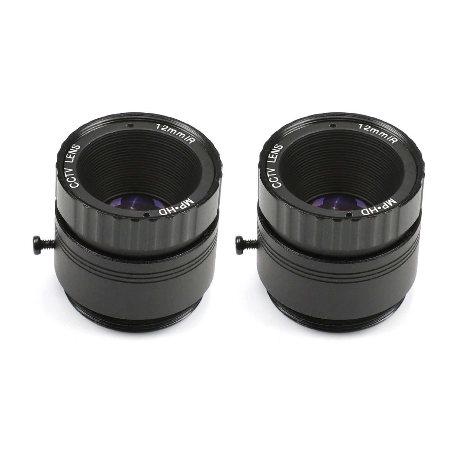 Othmro 2-Pack 12mm CCTV Camera Lens 720P HD F1.4 Aperture, 1/2.5 Inch Wide Angle Security Lens with CS Mount for IP/WiFi Cameras - Perfect for Home Surveillance, Business Security & Panoramic Monitoring