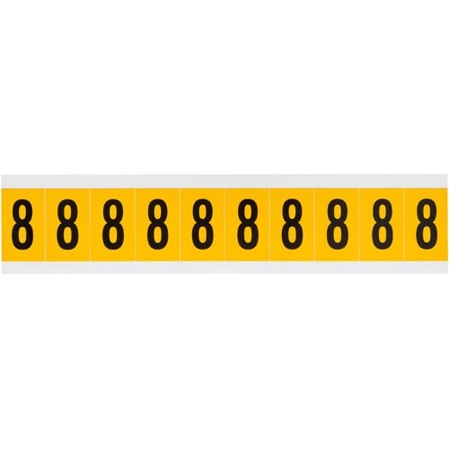 Brady 1530-8 15 Series Indoor/Outdoor Number & Letter Cards - Pack of 50 - Durable Plastic for Address Signs, Mailboxes & Property Marking