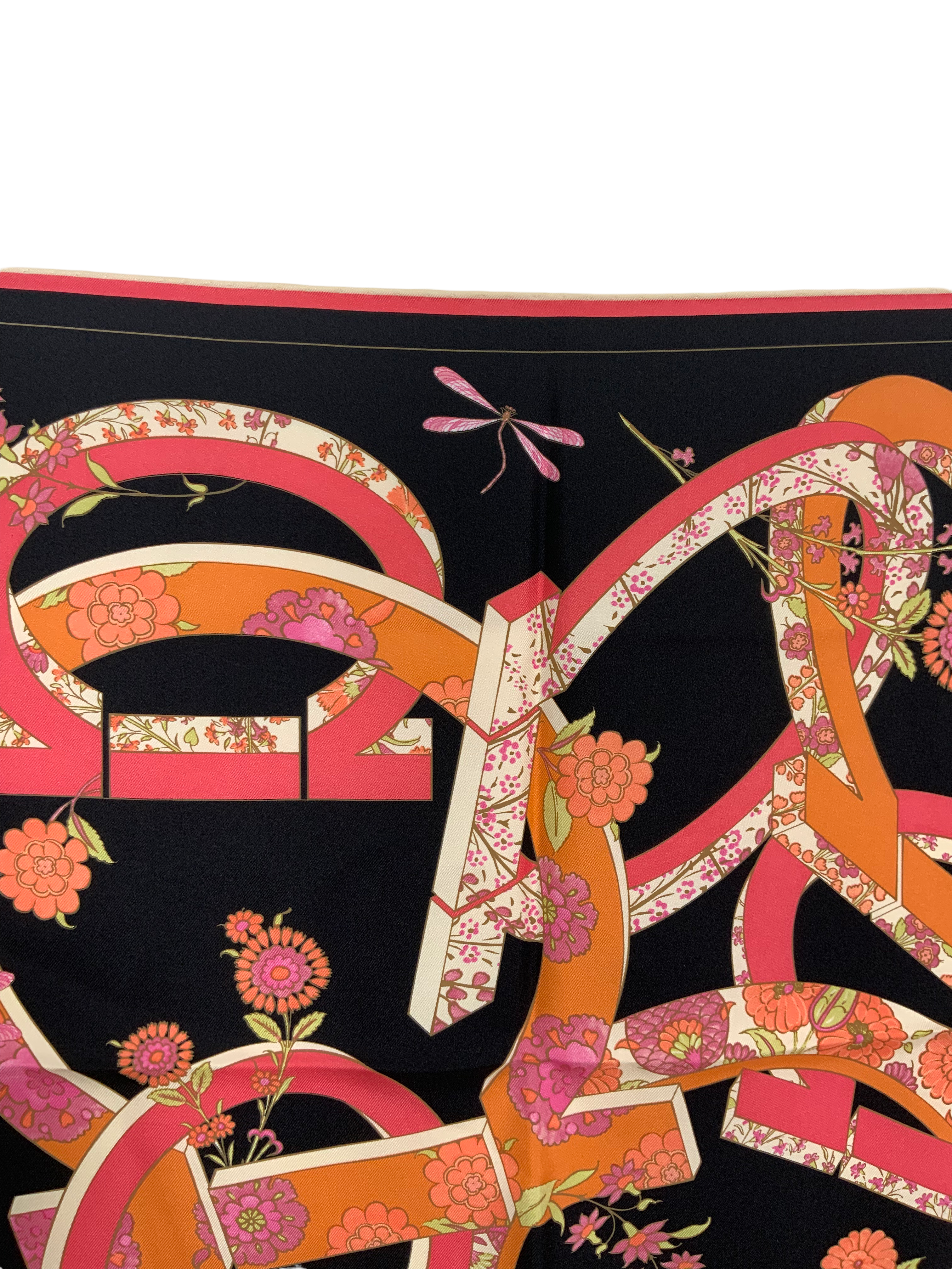 Salvatore Ferragamo Gancini Floral Print Small Silk Scarf for Women - Luxury Fashion Accessory for Spring Outfits & Gift Giving