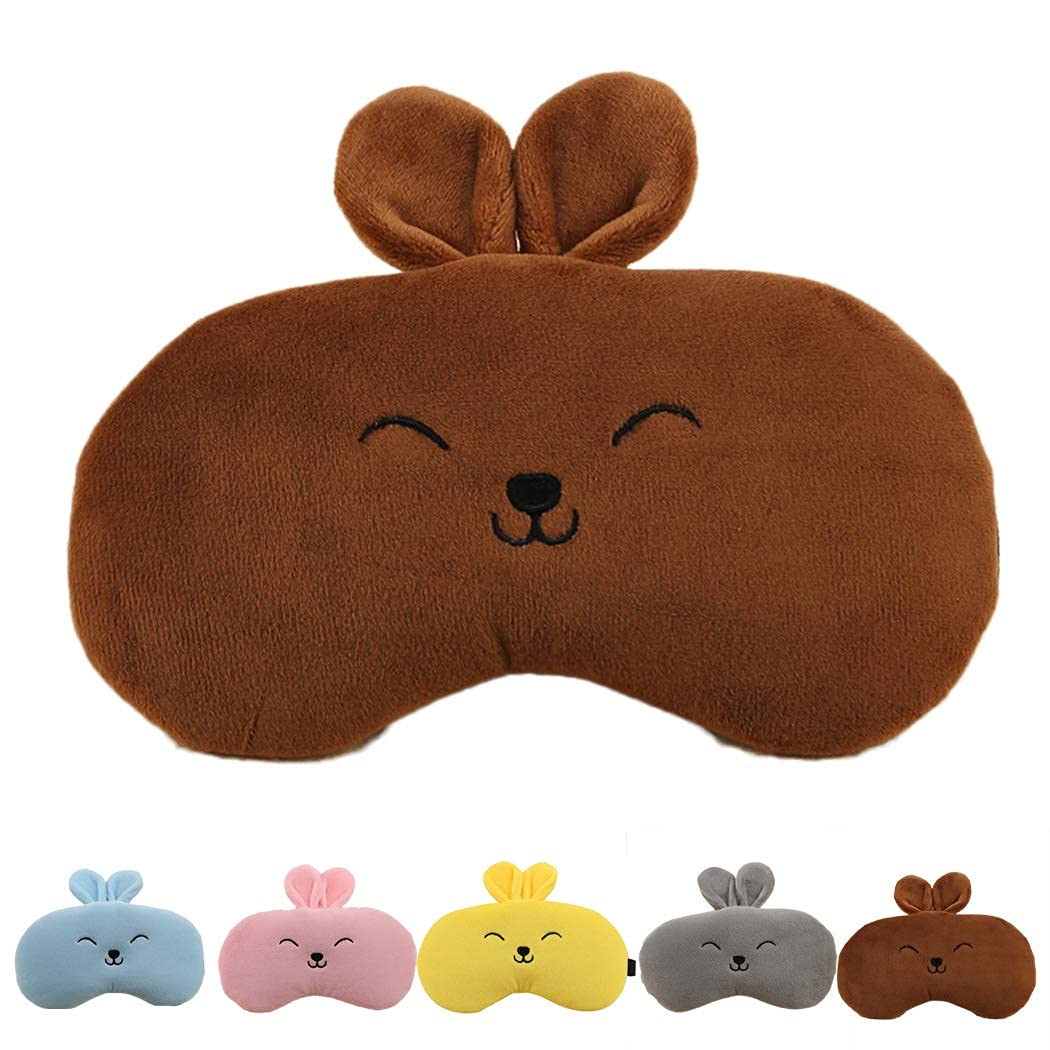 Ubersweet® Rabbit Eye Mask with Ice Pack - Soft Sleep Mask for Travel, Relaxation & Stress Relief - Adjustable Comfortable Eye Shade for Women & Men - Perfect for Flights, Naps & Meditation