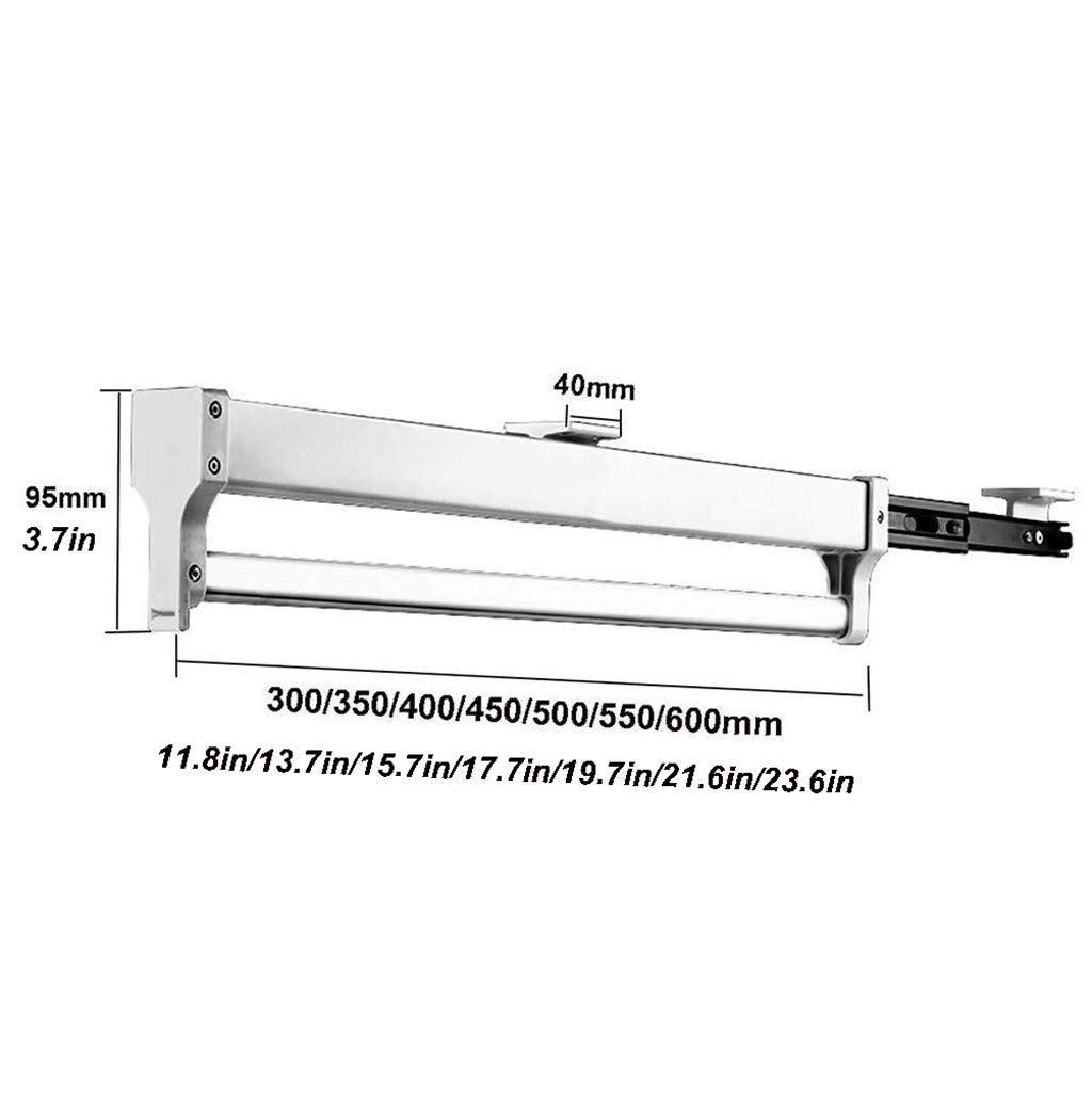 Extendable Sliding Closet Organizer - White Pull Out Wardrobe Hanger Rail (14/16/20/24 Inch) for Space Saving Closet Storage | Perfect for Small Spaces, Apartments & RV Closets
