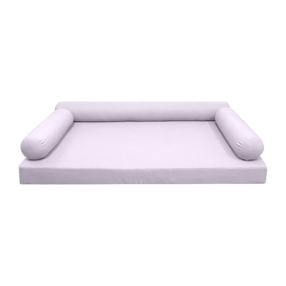 Style 6 Outdoor Daybed Mattress Bolster Pillow Slipcovers - Knife Edge Queen Size Cover Only (AD107) | Waterproof & UV Resistant for Patio, Poolside & Garden Furniture
