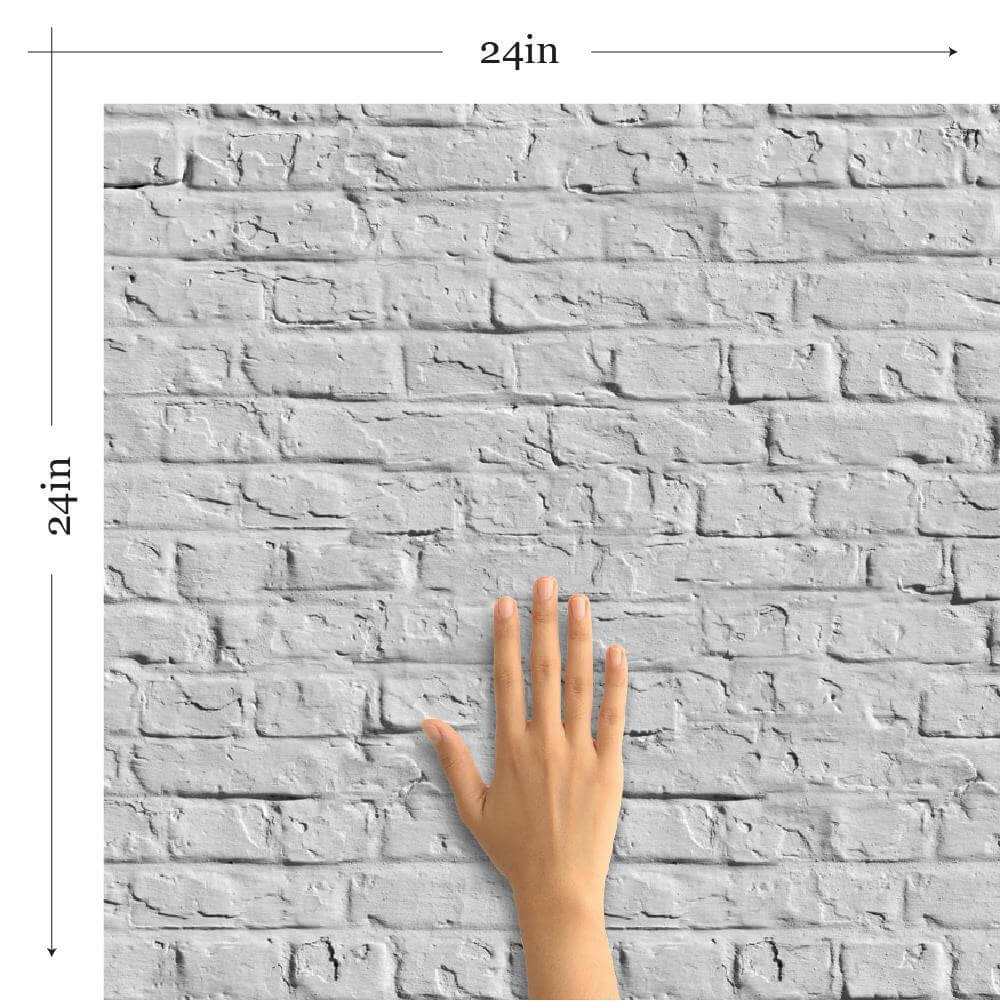 Grey Brick Texture Peel and Stick Removable Wallpaper - Self-Adhesive Decorative Wall Covering for Home, Office & DIY Projects - Easy to Install & Remove - Perfect for Accent Walls, Bedrooms & Living Rooms