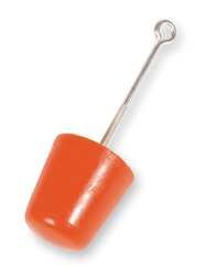 12-Inch Orange Drain Plug - Heavy Duty Rubber Sink Stopper for Kitchen, Bathroom & Outdoor Use