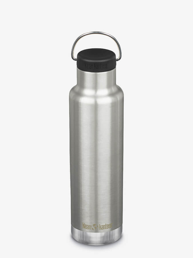 Klean Kanteen 20oz Vacuum Insulated Stainless Steel Water Bottle with Loop Cap | Leakproof & BPA-Free | Perfect for Hiking, Gym & Everyday Use