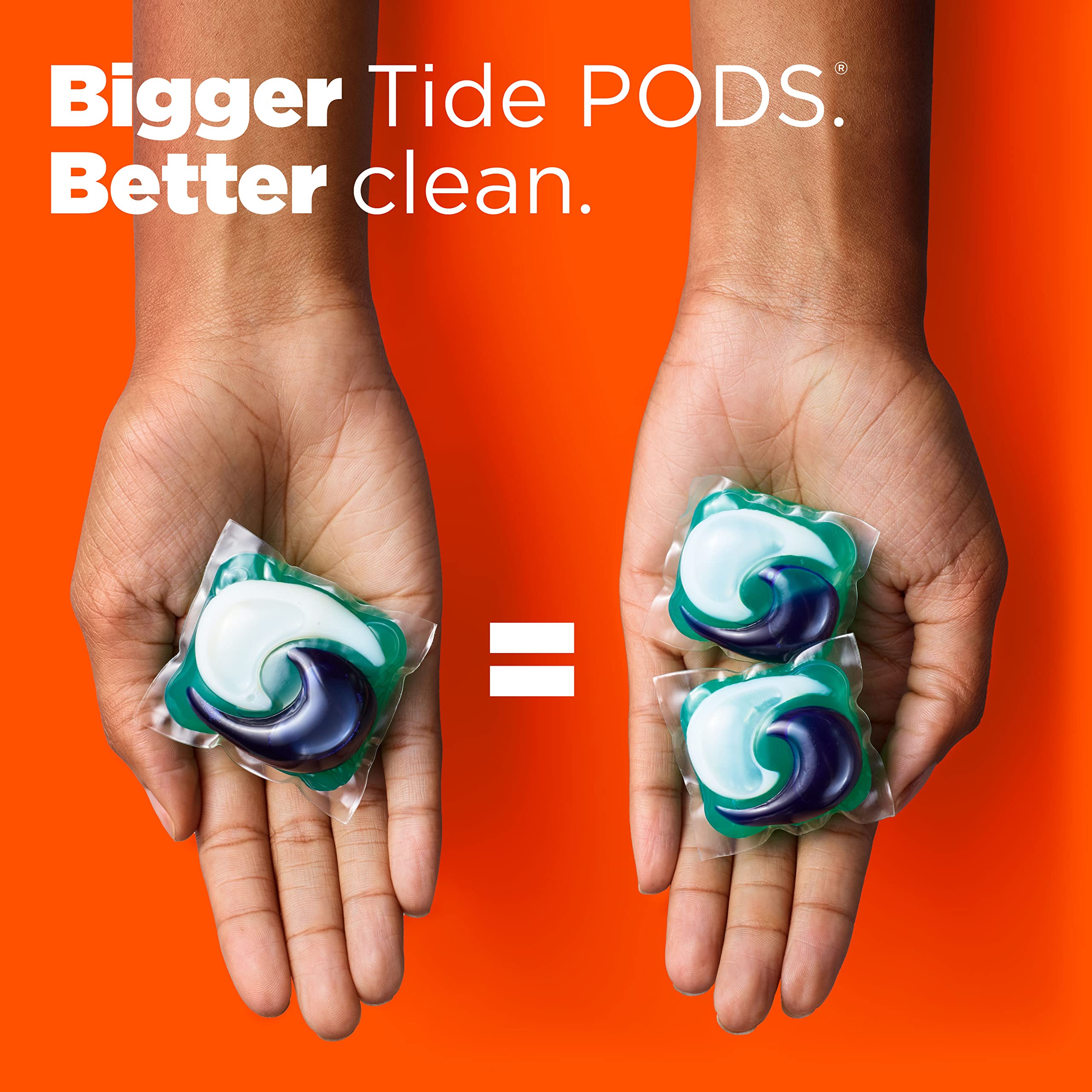 Tide Hygienic Clean Heavy Duty 10X Power PODS Laundry Detergent Pacs - Spring Meadow Scent, 32 Count - Removes Visible & Invisible Stains - Perfect for Active Families, Gym Clothes & Tough Stains