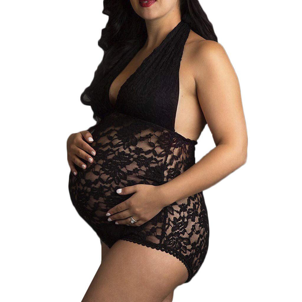 Sexy Lace Maternity Bodysuit - Comfortable & Stretchy Pregnancy Underwear for Women | Perfect for Intimate Moments, Date Nights & Boudoir Photography