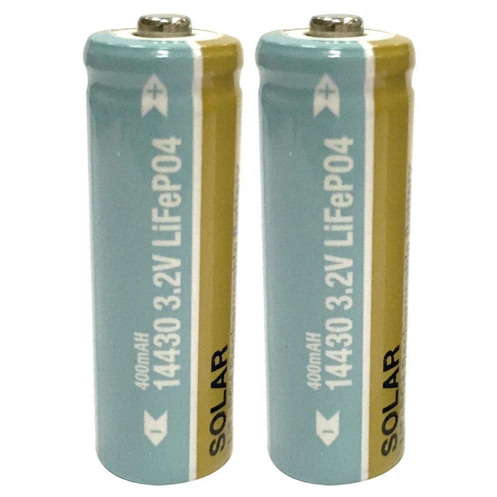 Hampton Bay 14430 Lithium Phosphate 400mAh Solar Rechargeable Batteries (2-Pack) - Perfect for Solar Lights, Garden Decor & Outdoor Lighting