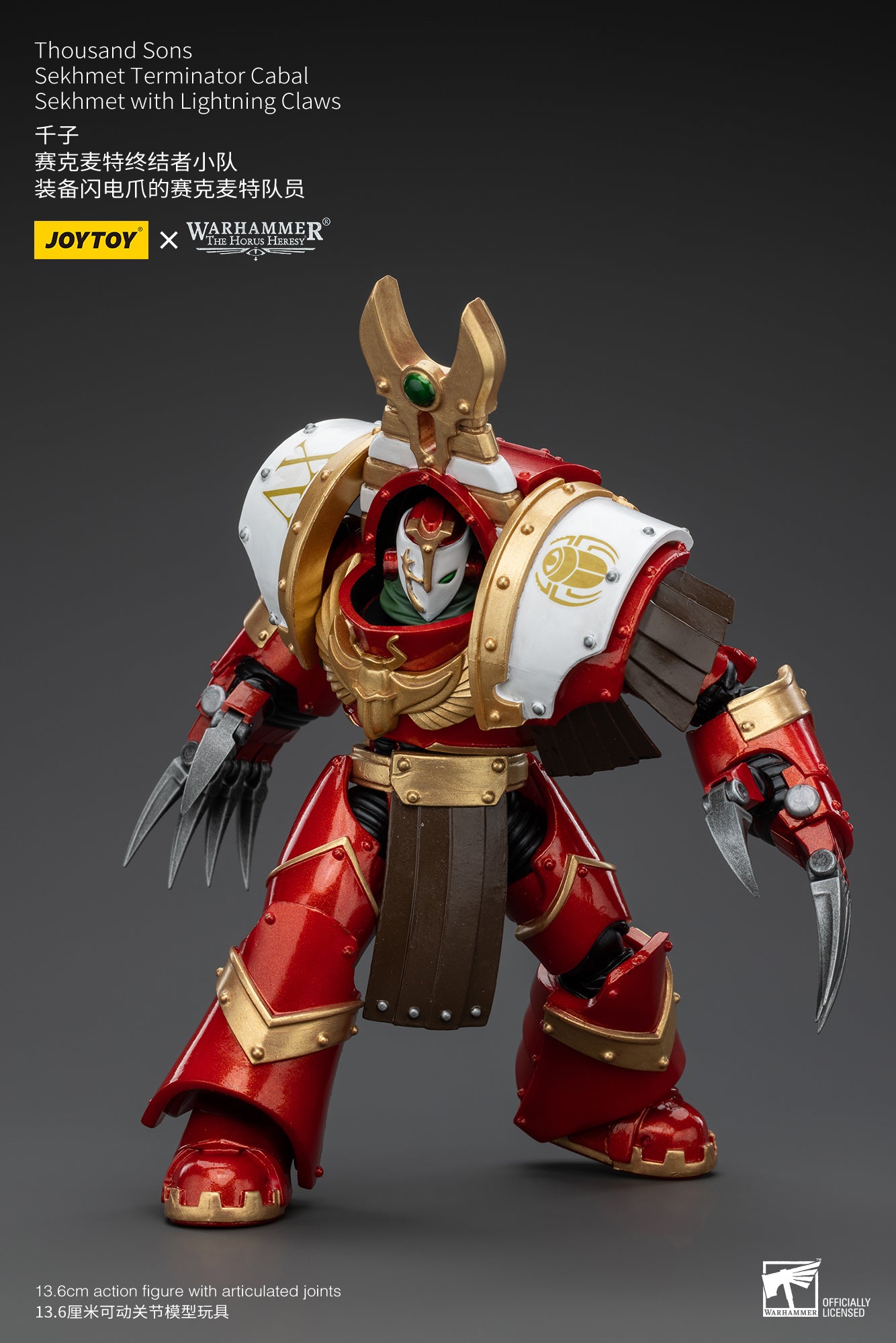 JOYTOY 1/18 Scale Warhammer The Horus Heresy Thousand Sons Sekhmet Terminator Cabal Action Figure - Collectible Model for Display, Gaming & Warhammer 40K Scenes