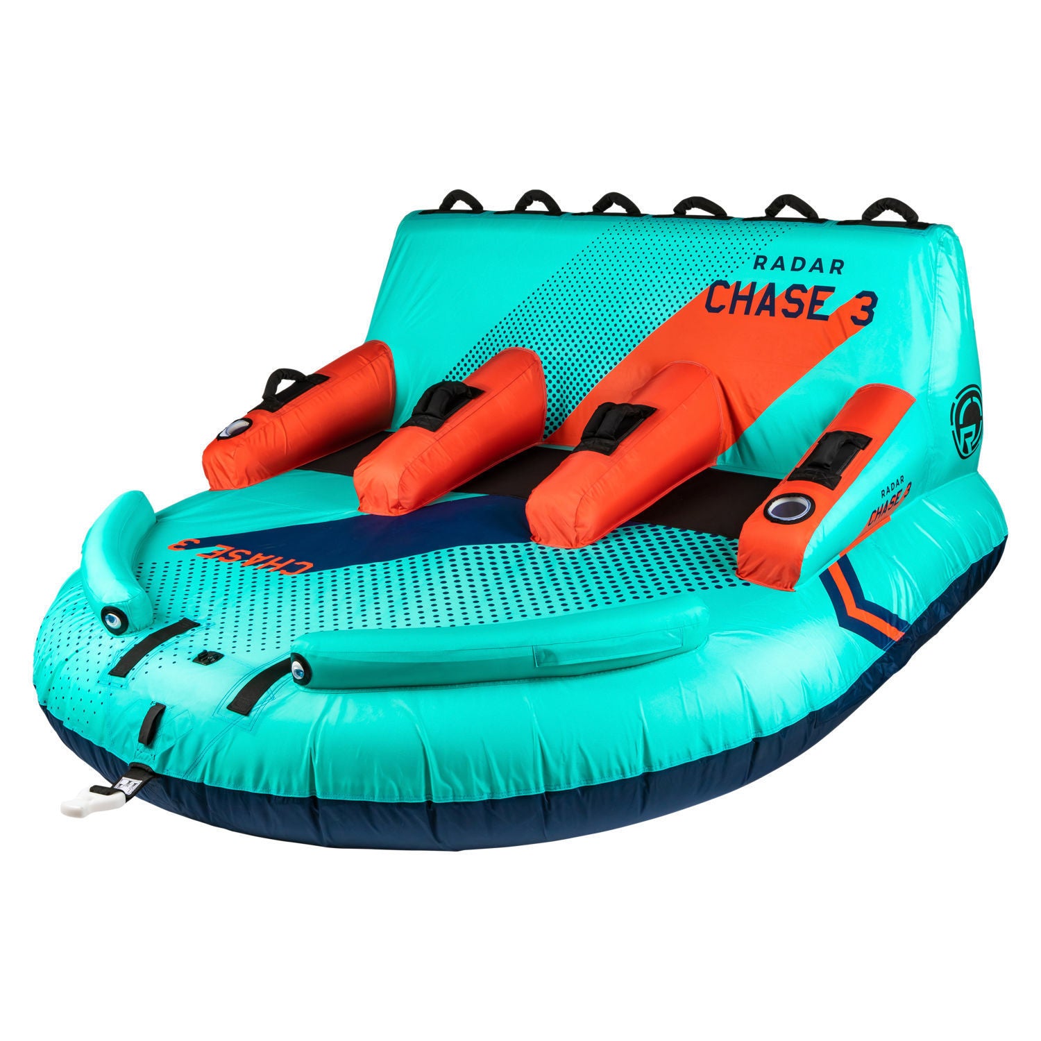 Radar Chase 3 Rider Towable Tube - Heavy Duty Inflatable Water Tube for Boating, Lake & Ocean Fun - Perfect for Family & Friends Water Sports Adventure