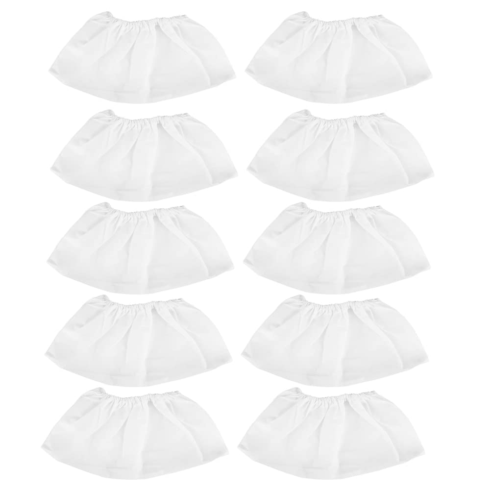 10-Pack White Vacuum Cleaner Bags for Nail Dust Collector - Reusable Nail Duster Pouch, Manicure Accessory for Salon & Home Use - Perfect for Nail Clippings, Dust Collection in Nail Art & Pedicure