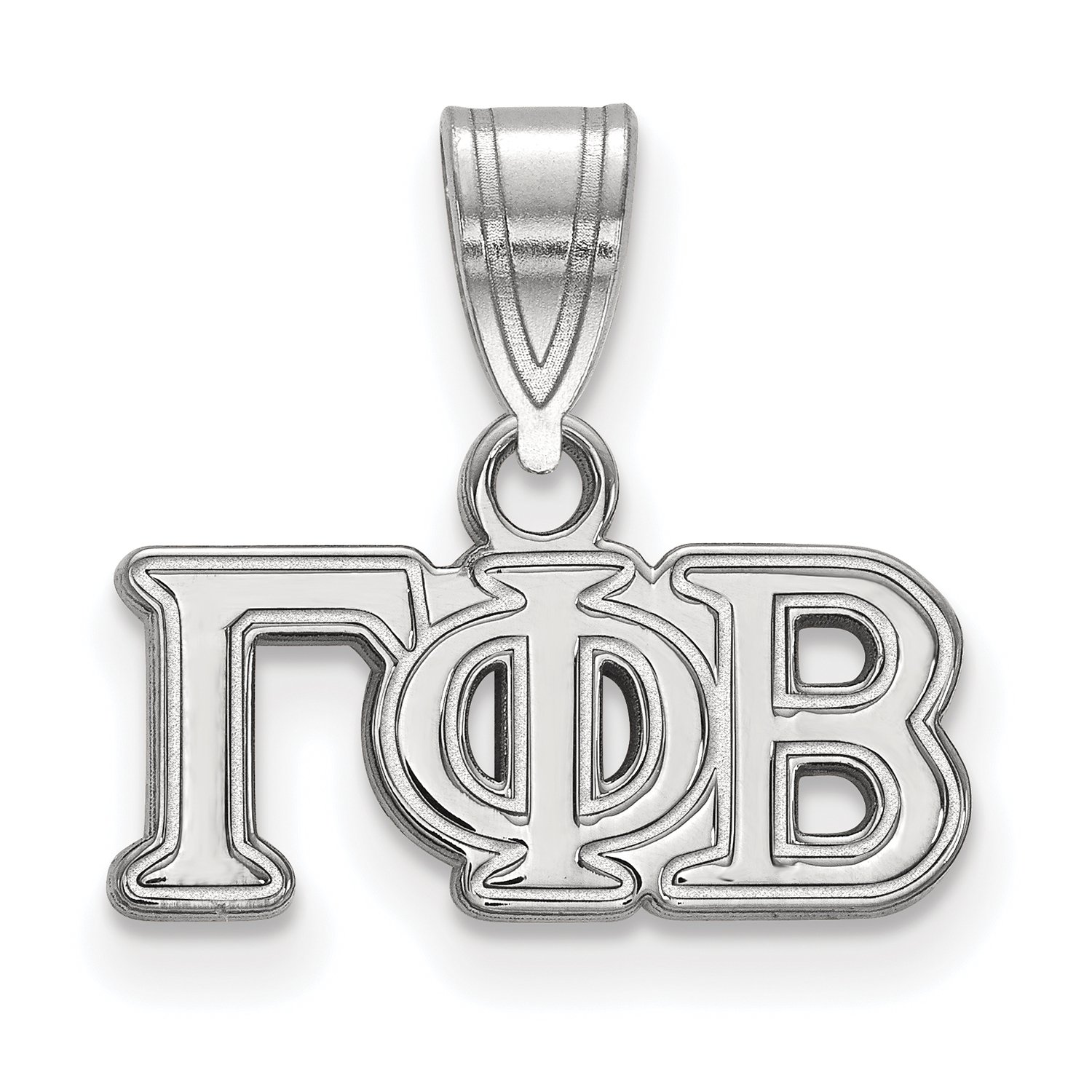 Sterling Silver Gamma Phi Beta Medium Pendant Necklace - Greek Sorority Jewelry for Women, Dainty Sisterhood Gift for Initiation, Graduation or Birthday - Perfect for Formal Events & Everyday Wear