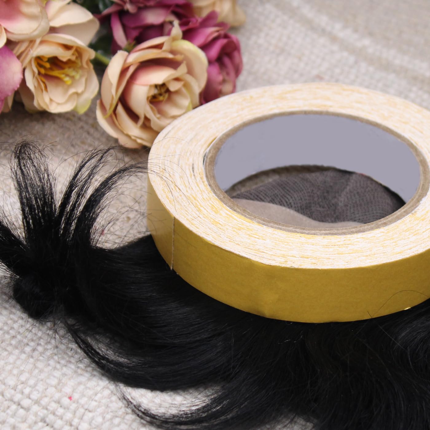 KYNA Waterproof Transparent Hair Patch Tape - Double Sided Wig Attachment & Toupee Tape for Men & Women (1 Pack) - Secure All-Day Hold for Swimming, Workouts & Daily Activities