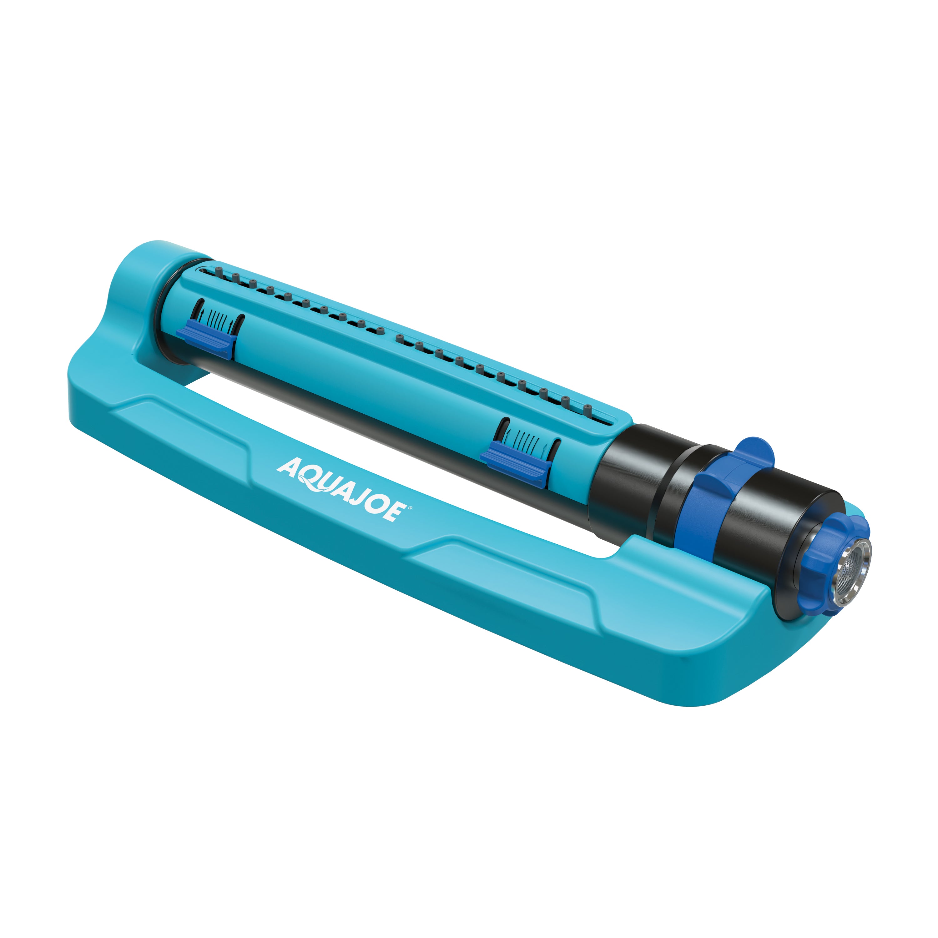 Aqua Joe SJI TLS20 Turbo Oscillating Lawn Sprinkler - Clog Resistant Nozzles, Adjustable Spray Patterns, Covers Up to 5000 sq ft - Perfect for Large Yards, Gardens & Lawn Watering